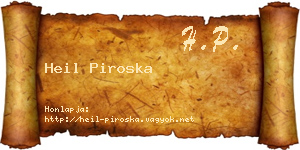 Heil Piroska névjegykártya